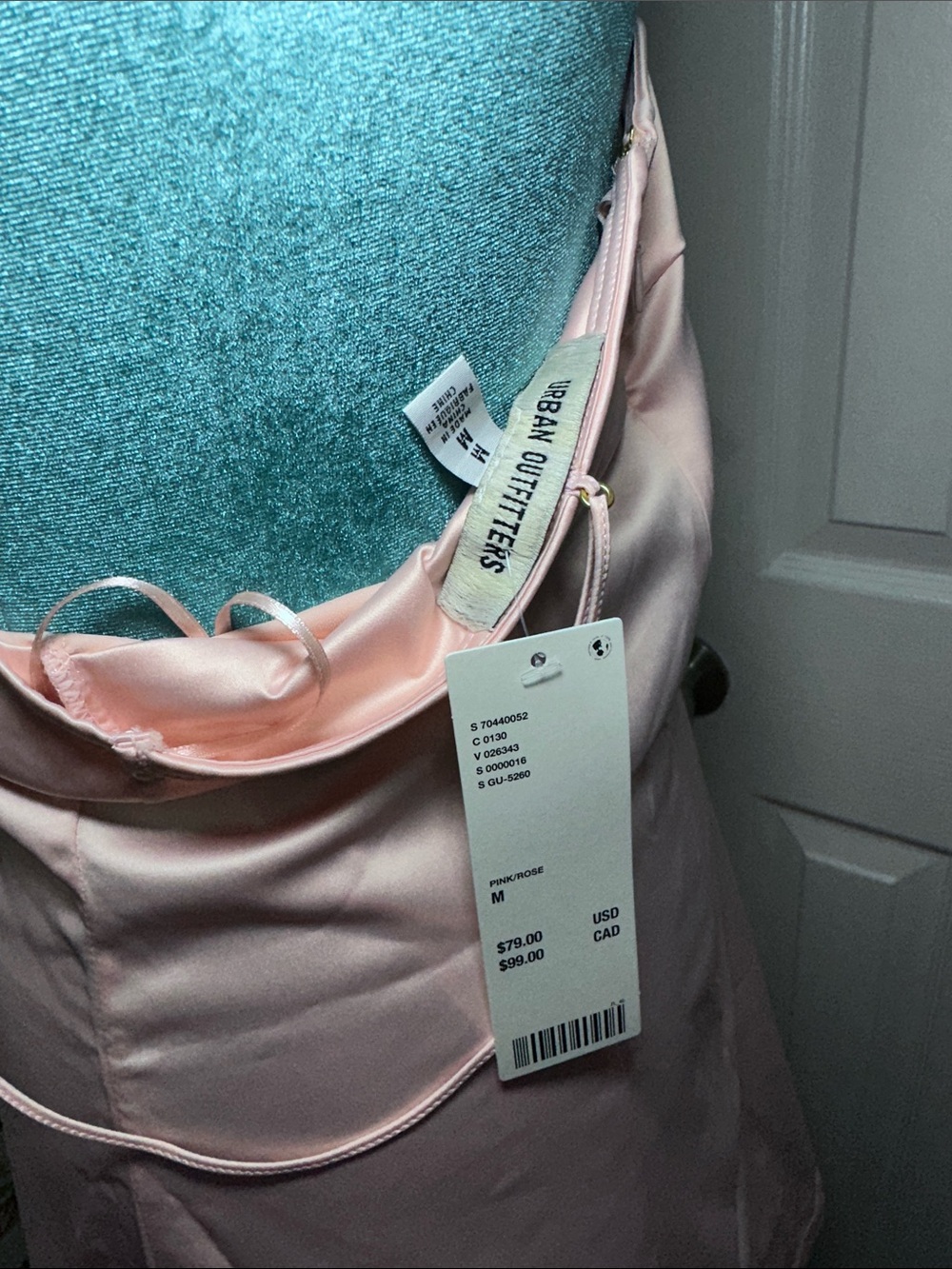 Urban Outfitters Pink Satin Mini Dress - Picture 2 of 3
